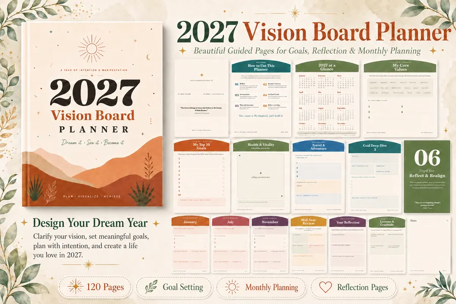 2027 Vision Board Planner