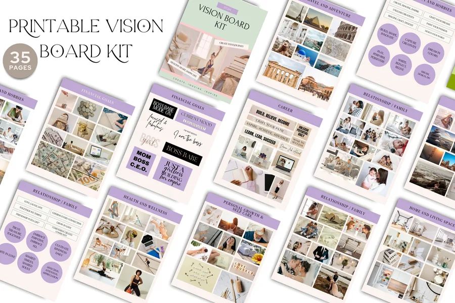 Vision board kit printable