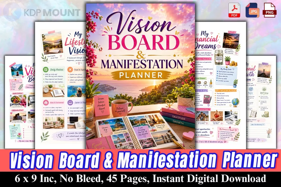 Vision Board & Manifestation Planner
