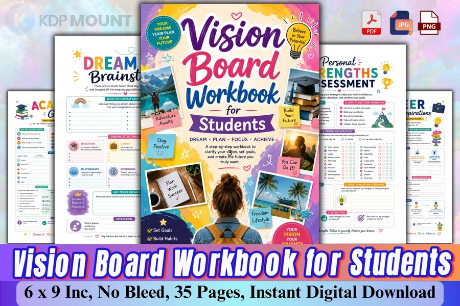Vision Board Workbook for Students